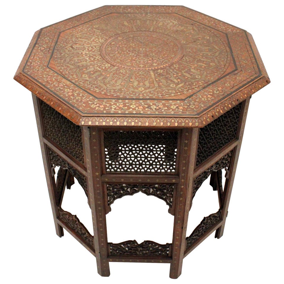 19th Century Anglo Indian Octagonal Table For Sale