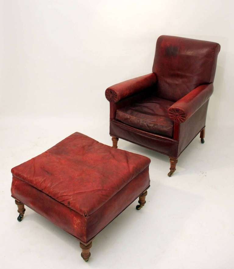 Late 19th Century Moroccan Gentleman`s Chair with Stool For Sale 2