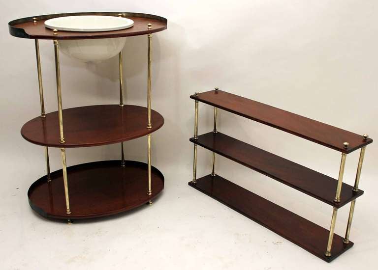 19th Century Campaign Washstand & Shelves