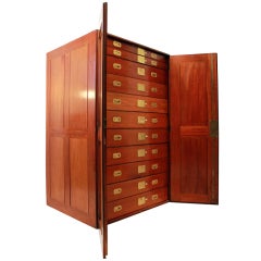 Large 19th Century Collectors Cabinet From The British Museum 