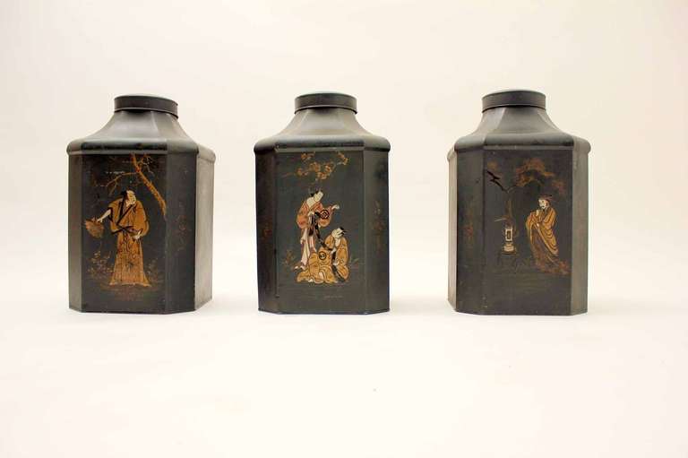 Three 19th Century Tea Tins