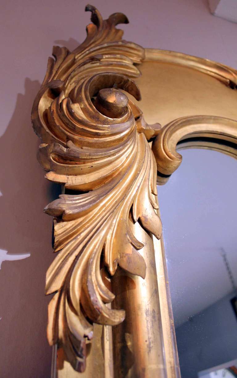 Monumental 19th Century Overmantel Mirror For Sale 1
