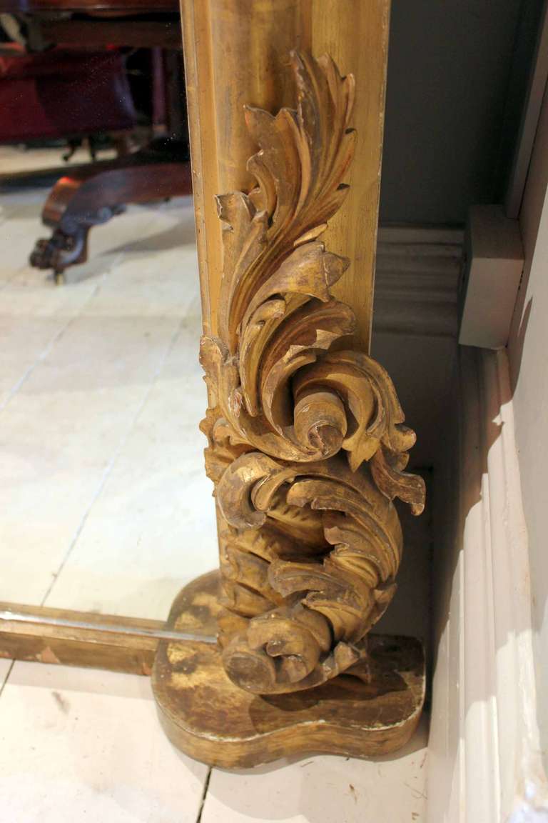 Monumental 19th Century Overmantel Mirror For Sale 3