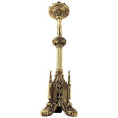 A Large 19th Century Gothic Revival Candle Stick