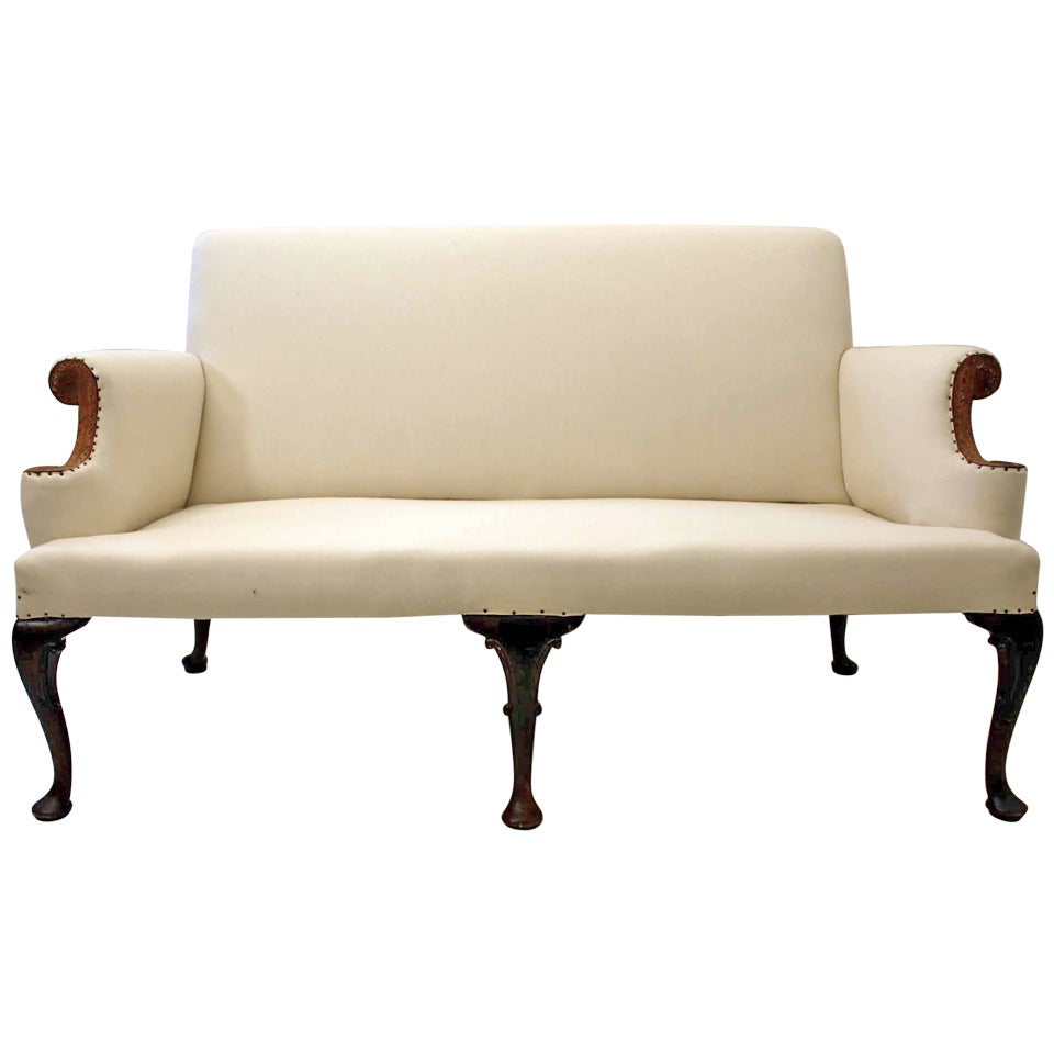 19Th Century Queen Anne Style Camel Back Sofa