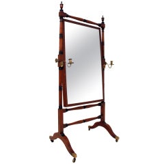 Antique Regency Cheval Mirror 