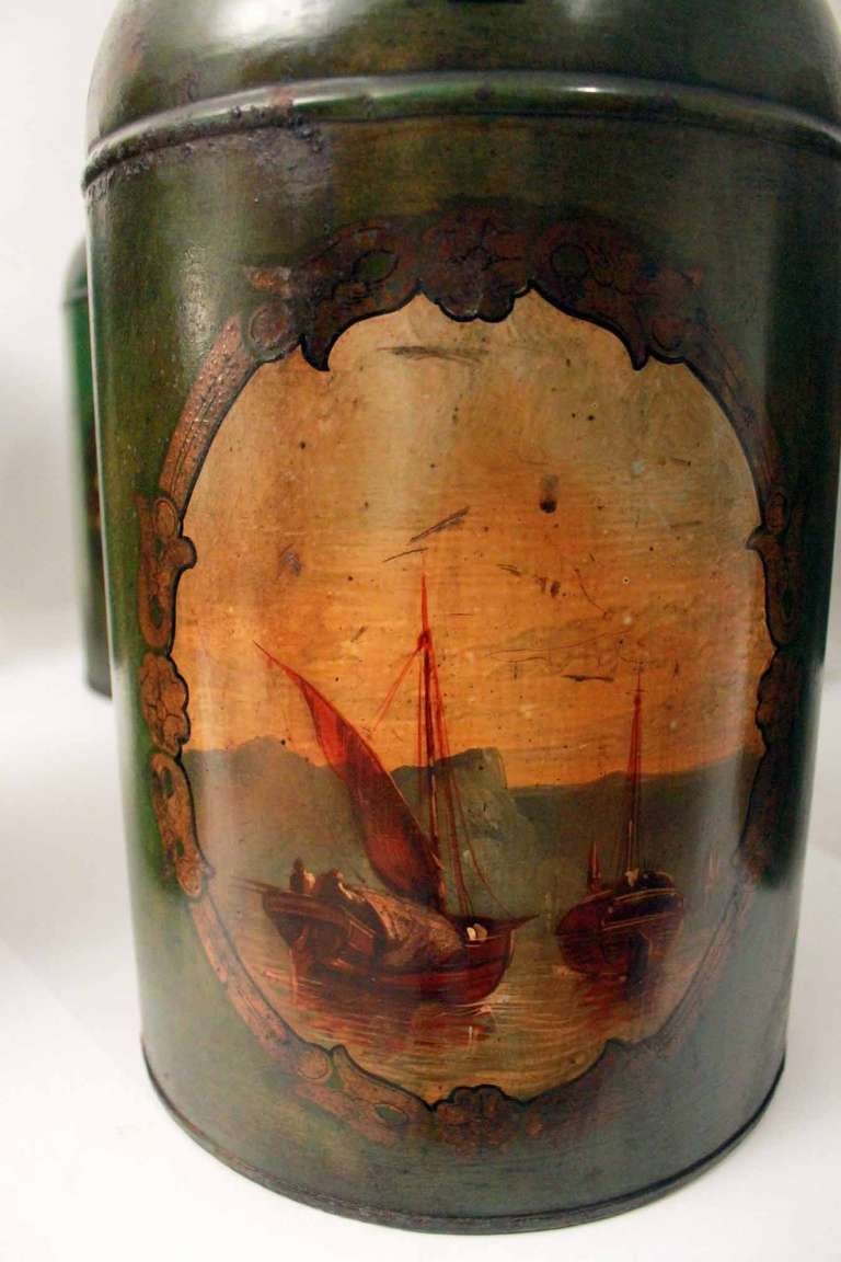 Set of Ten 19th Century Tole Tea Canisters 2