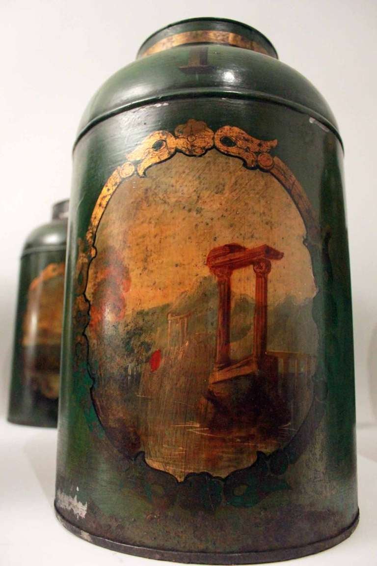 Set of Ten 19th Century Tole Tea Canisters 3