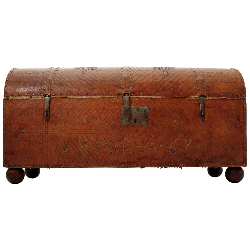 A 19th Century Spanish Armada Trunk For Sale