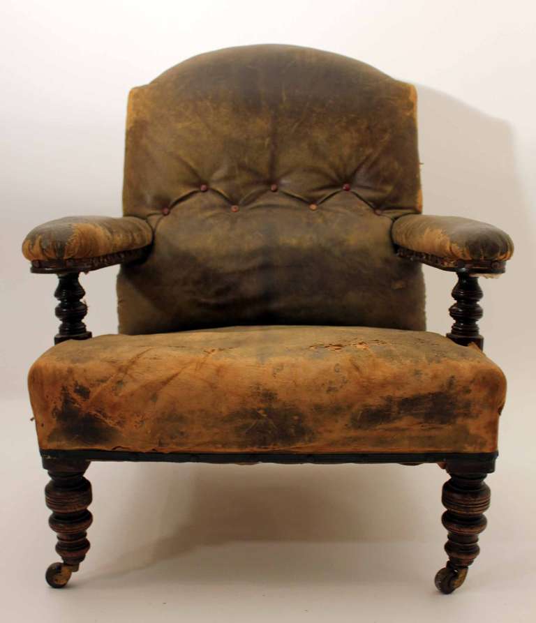 British 19th Century Gentleman`s Library Chair