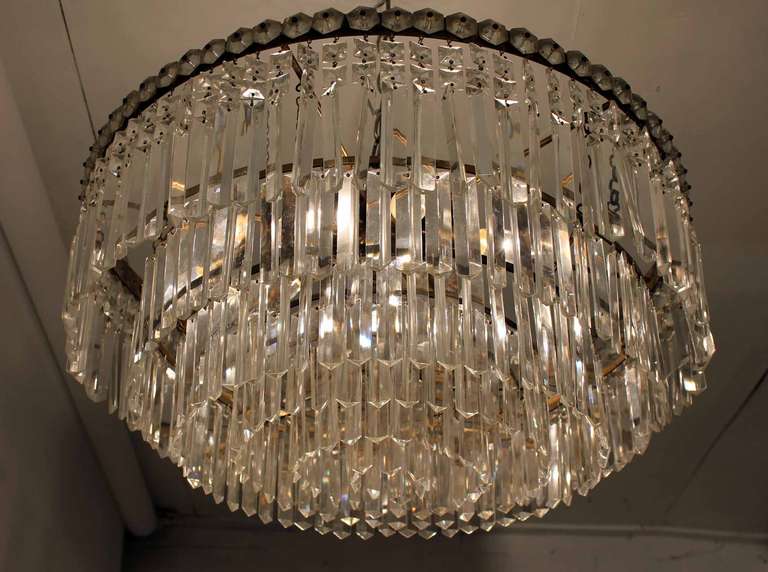 1962 crystal glass chandelier made by Christoph Palme & Co Rheinbach Germany, the chandelier is in A1 condition found in its original packing.