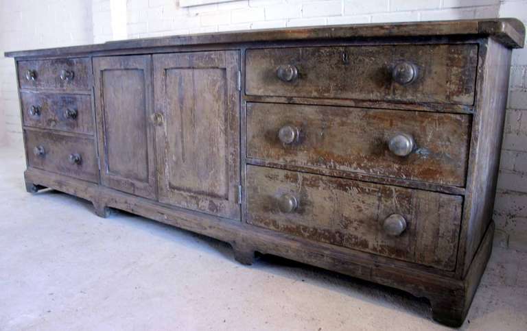 A Large 19th Century Country House Dresser Base 1