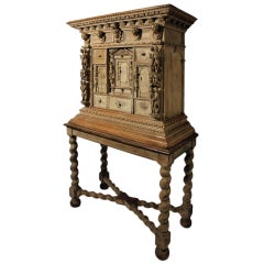 17th Century Carved Florentine Itallian Renaissance Cabinet