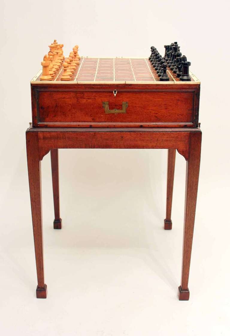 19Th Century Anglo Indian Campaign Chess Table