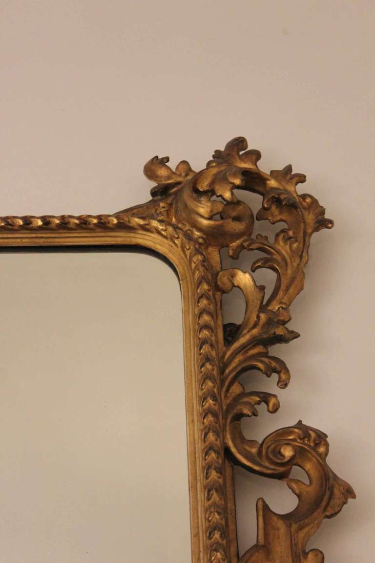 19th Century Florentine Overmantel Mirror For Sale 1