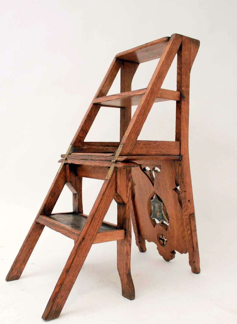 19th Century Metamorphic Library Chair In Good Condition In Gloucestershire, GB