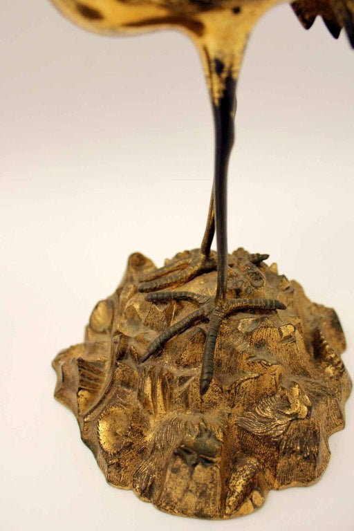 Gilt Pair of 19th Century Bronzed Gilded Candlesticks