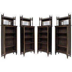 A Set of Four Aesthetics Movement Bookcases