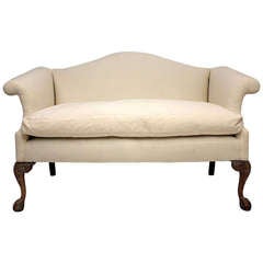 Late 19th Century Two Seater Camel Back Sofa