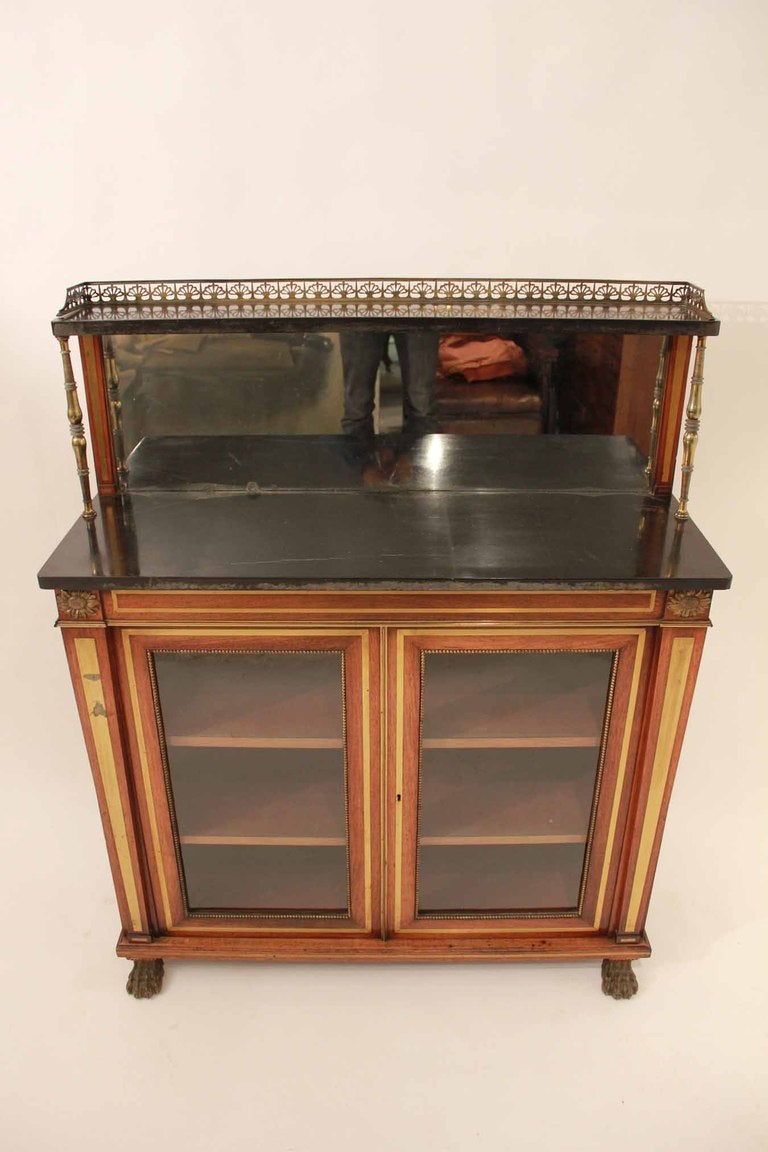 Important English Regency Rosewood Cabinet