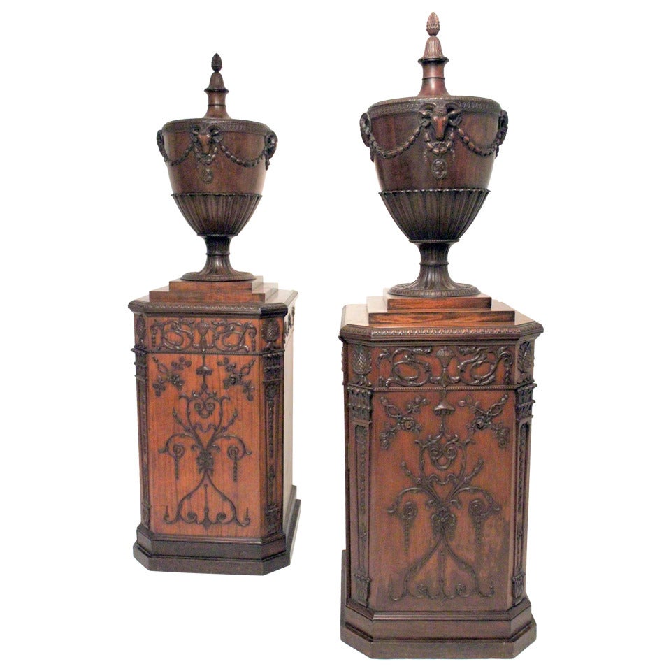 A Pair Of George III Pedestal Urns