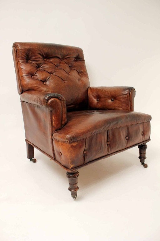 Pair of 19th Century Gentleman's Leather Club Chairs 2