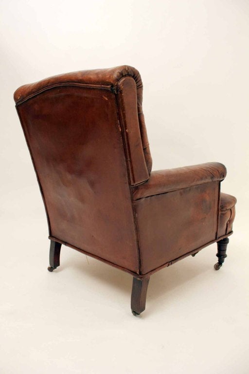 Pair of 19th Century Gentleman's Leather Club Chairs 4