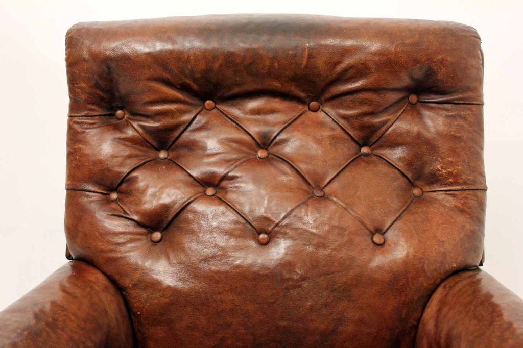 Pair of 19th Century Gentleman's Leather Club Chairs 5