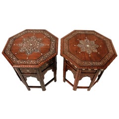 A Pair Of Anglo Indian Inlaid Octagonal Tables