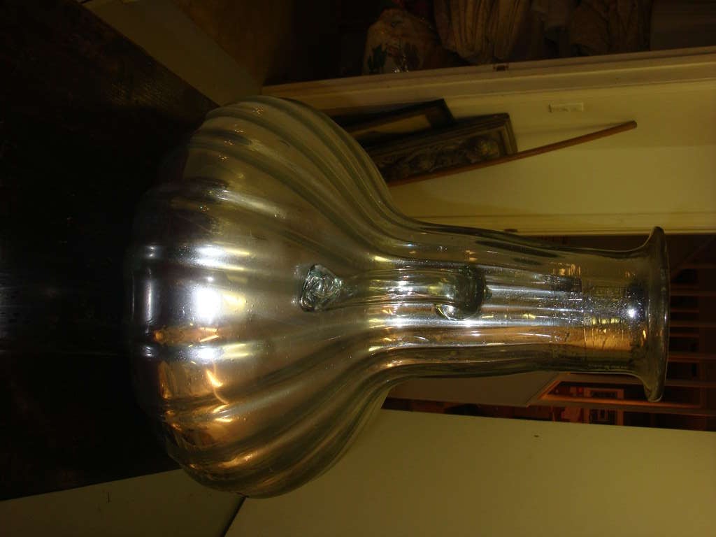 Spanish Colonial Mid-Century Mercury Glass Vase For Sale