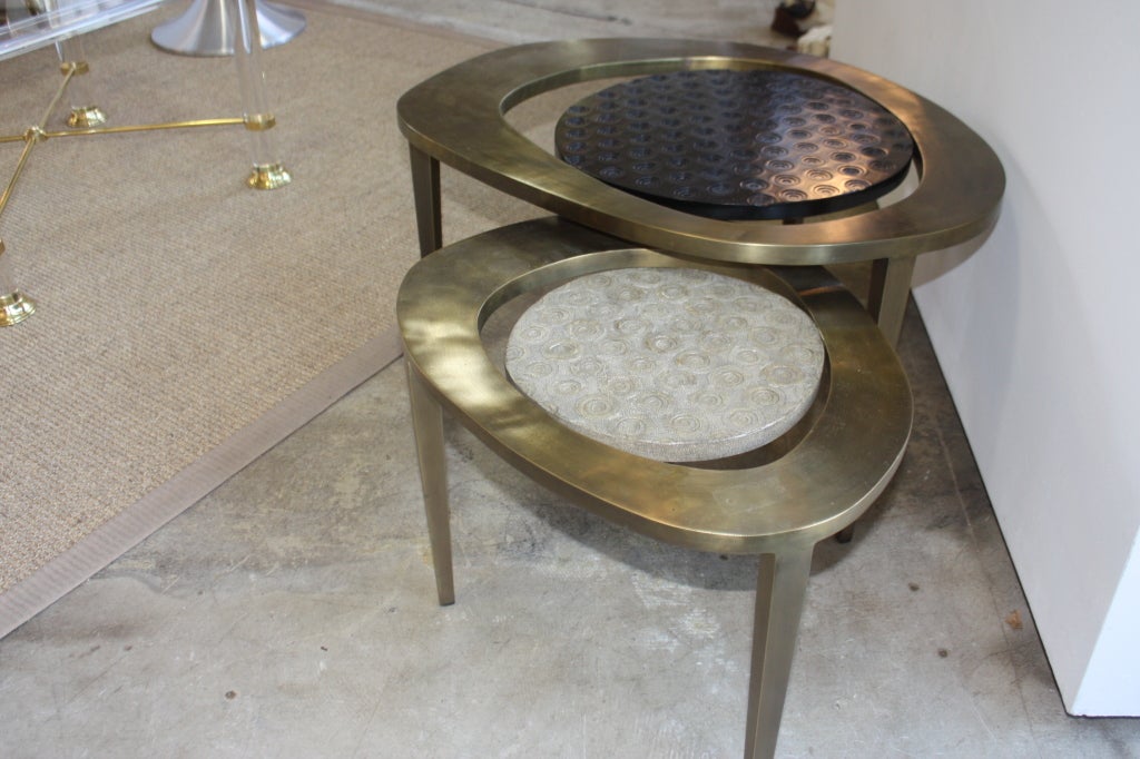 French R & Y Augousti nesting coffee table