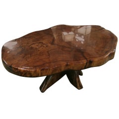 Large burl  tree root table.