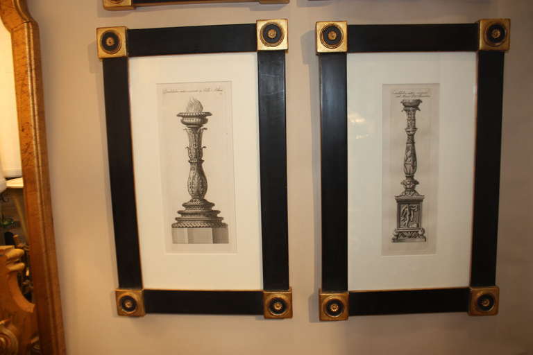 Antique Trow Bridge Candlestick Engravings In Excellent Condition For Sale In Chicago, IL