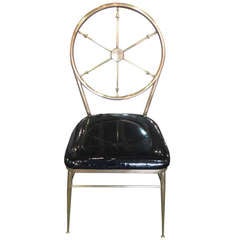 Gio Ponti Style brass chair