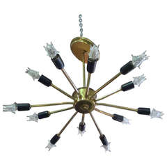 1950s Sputnik 12-Arm Chandelier