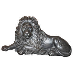 Large Cast Iron Lion