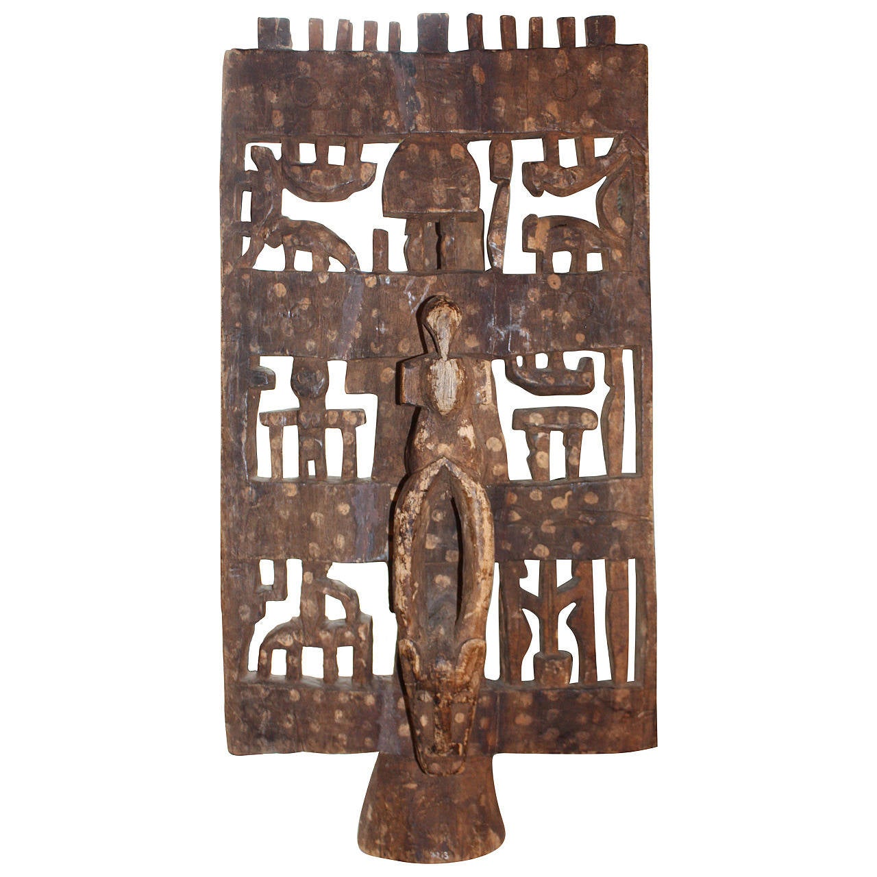Decorative African Carved Wood Headdress at 1stdibs
