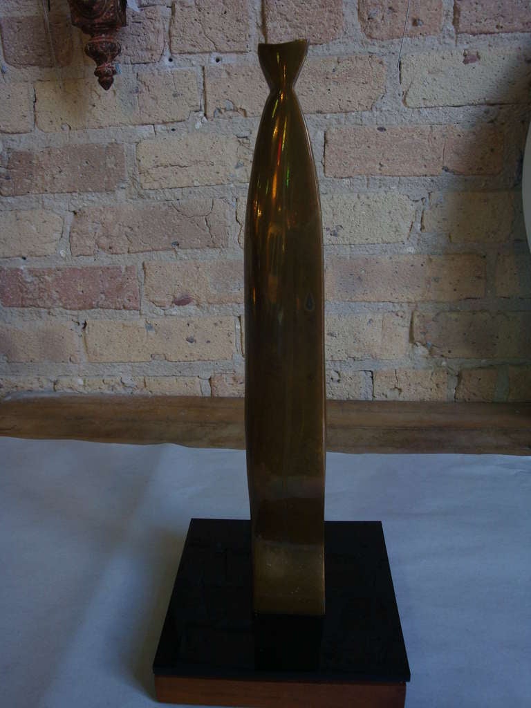 This is the first Midcentury bronze of five done in 1972 by Joseph A. Burlini American sculptor.