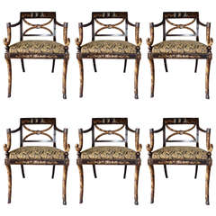 Set of Six Chinoiserie Chairs from Rose Tarlow Melrose House