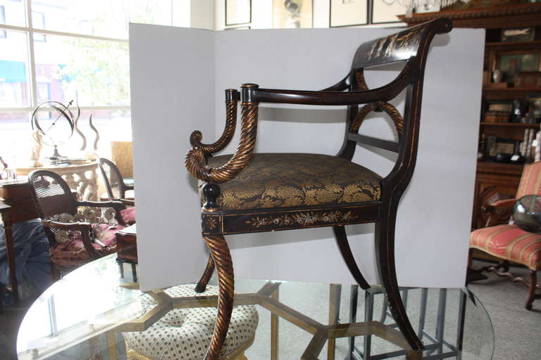 Wood Set of Six Chinoiserie Chairs from Rose Tarlow Melrose House