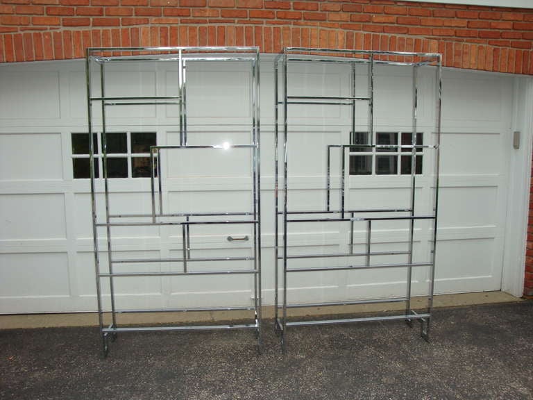 Pair of Milo Baughman etageres
