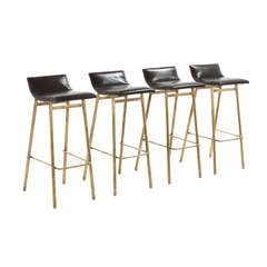 Brass Gachot Bar Stool by Thomas Hayes Studio 2