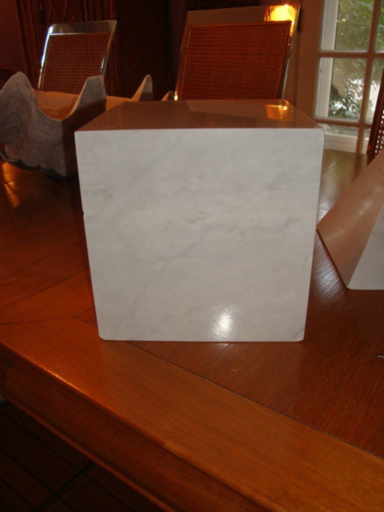 Modern Four Large Marble Geometric Pieces