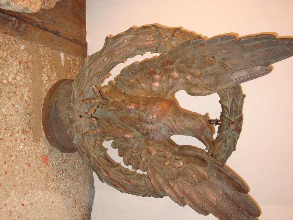 Cast iron and bronze overlay Eagle