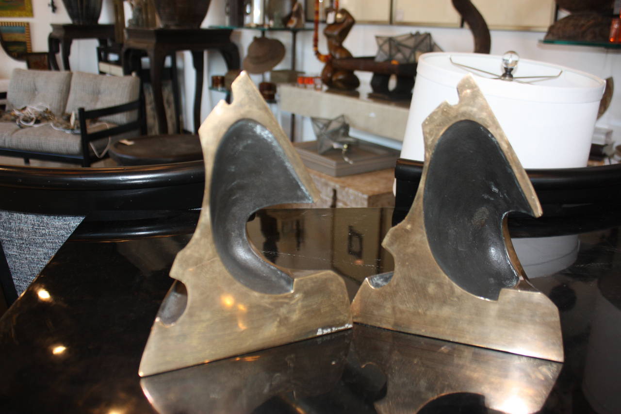 Mid-Century Modern B0b Bennett bronze bookends
