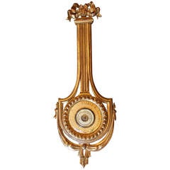 Vintage Ornate Gold Toned Barometer