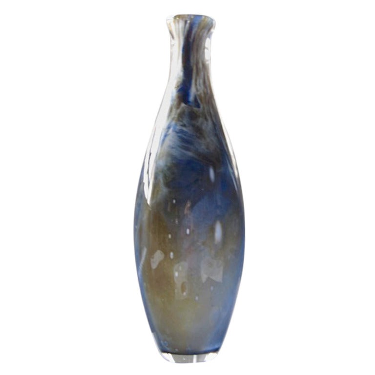 2 Hand-blown Bottles by Pascale Riberolles