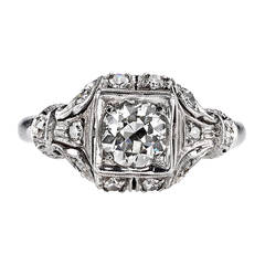 Art Deco Diamond Engagement Ring 6