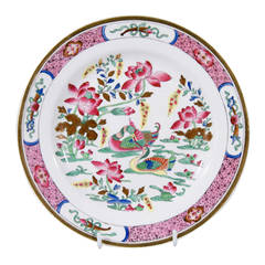 Service à dessert antique en porcelaine au motif "Pink Ducks" de Spode