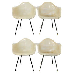 Jeu de chaises Eames Original Zenith Rope-Edge blanc parcheminé pour Herman Miller